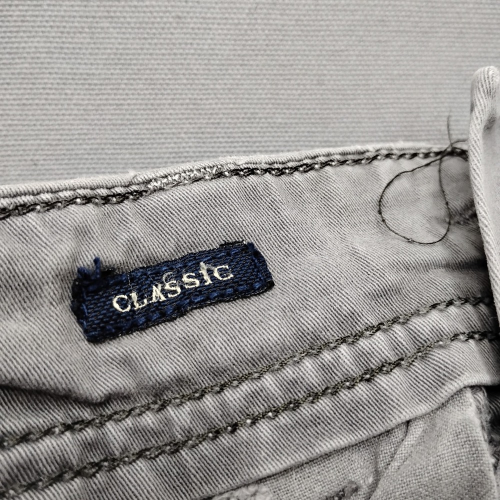 American Eagle Extreme Flex Classic Cargo Shorts Mens 32 Gray Cotton Stretch - Picture 8 of 8